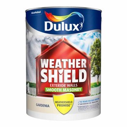 Dulux Weathershield Smooth Masonry Paint Gardenia 5ltr