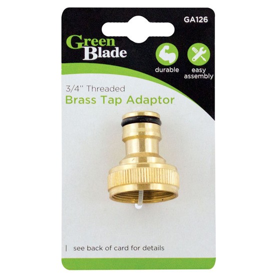 Greenblade Threaded Brass Tap Adaptor 3/4inch BB-GA126