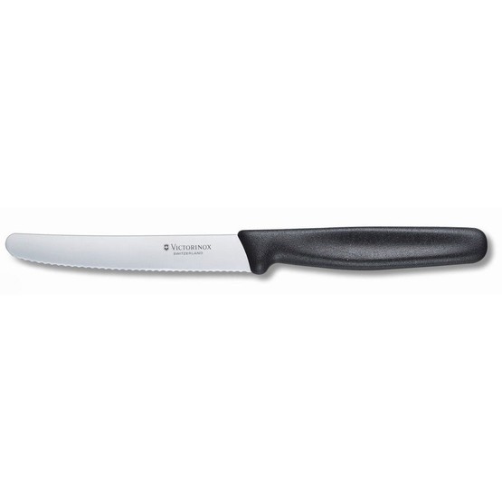 Victorinox Black Standard Tomato knife with wavy edge, 11 cm