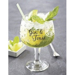 Gin and Tonic Glass Script G-2924