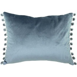 Evans Lichfield Dark Grey Pom Pom Trim Cushion LD061