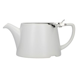 London Pottery Oval Filter Teapot 3cup Satin White