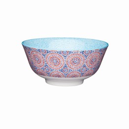 KitchenCraft Blue and Red Mosaic Ceramic Bowl