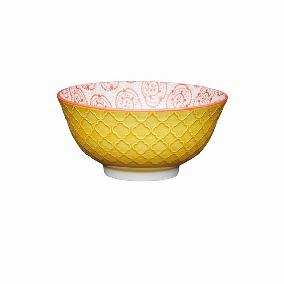 KitchenCraft Yellow Floral Ceramic Bowl