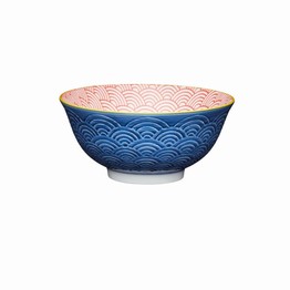 KitchenCraft Blue Arched Ceramic Bowl