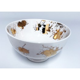 Fusion Ceramic Bowls with Gold
