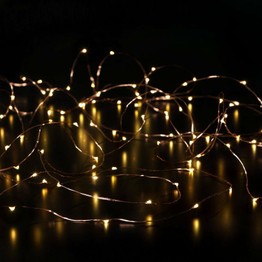 Noma Copper Wire Light Chain 200 LED 6817129 Battery Powered