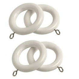 Speedy County Curtain Rings (4) White 701396