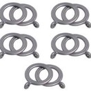 Speedy County Curtain Rings (10) Silver 700347 additional 1