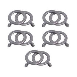 Speedy County Curtain Rings (10) Silver 700347