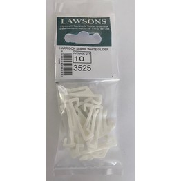 Curtain Gliders Harrison Super White Pack of 10