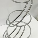 Cake Stand - Twisted E Shape Silver Finish 3 Tier Ex Hire additional 3