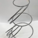Cake Stand - Twisted E Shape Silver Finish 3 Tier Ex Hire additional 4