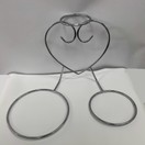 Cake Stand - Heart Shape Silver Finish 3 Tier Ex Hire additional 2