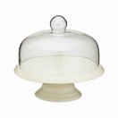 KitchenCraft Classic Collection Ceramic Cake Stand with Glass Dome additional 1