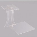 Juliette Clear Acrylic Square 2 Tier Cake Stand additional 3