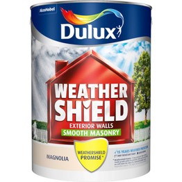 Dulux Weathershield Smooth Masonry Paint Magnolia 5ltr
