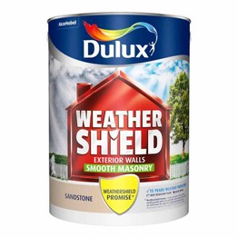 Dulux Weathershield Smooth Masonry Paint Sandstone 5ltr