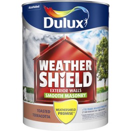 Dulux Weathershield Smooth Masonry Paint Terracotta 5ltr