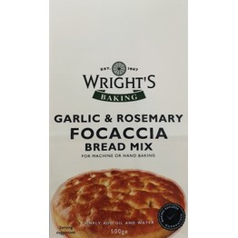 Wrights Garlic & Rosemary Focaccia Bread Mix 500g