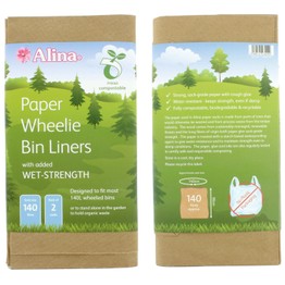 Alina Paper Wheelie Bin Liners Compostable 140ltr