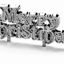 Christmas Motto Silver 'Merry Christmas' M55 additional 1