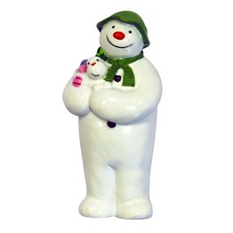 Christmas Figures The Snowman holding Snowdog Topper F369