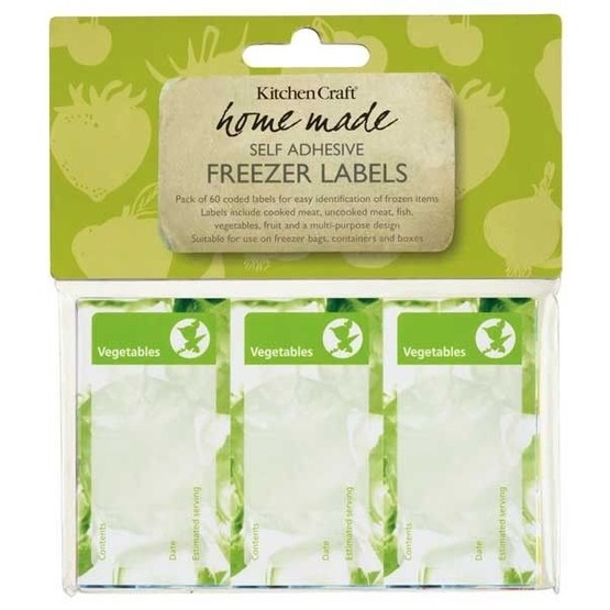 KitchenCraft Freezer Labels Pack of Sixty Assorted