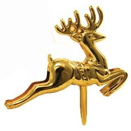 Christmas Pick Reindeer Gold F072