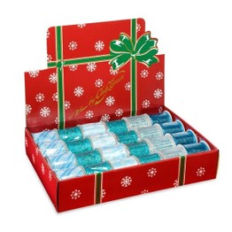 Club Green Christmas Silver/Turquoise assorted ribbon CGK352