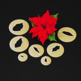 FMM Sugarcraft Christmas Poinsettia Cutter Set of 7