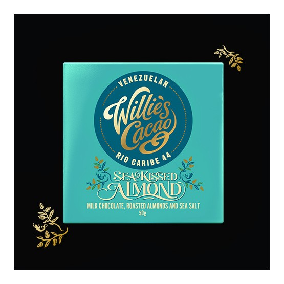 Willies Sea Kissed Almond Milk Chocolate Bar 50g