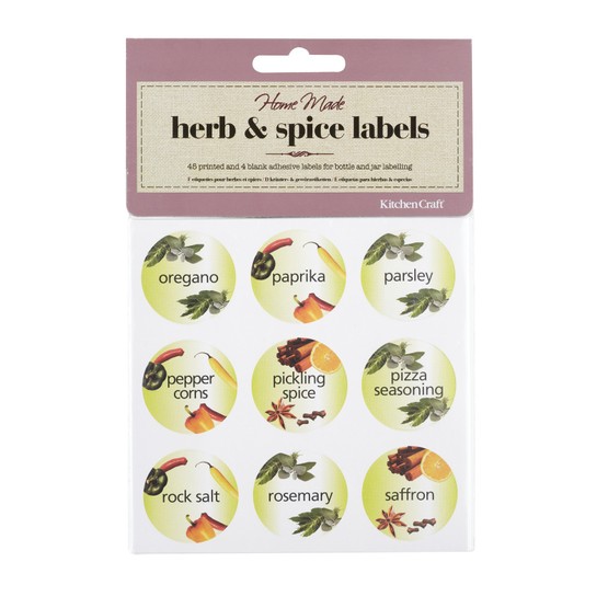KitchenCraft Pack of Forty-Five Self Adhesive Spice Labels