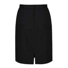 School Skirt Straight with Back Vent Black SSK242