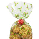 Christmas Cello Treat bags with Twist Ties Holly Print( 20) additional 3