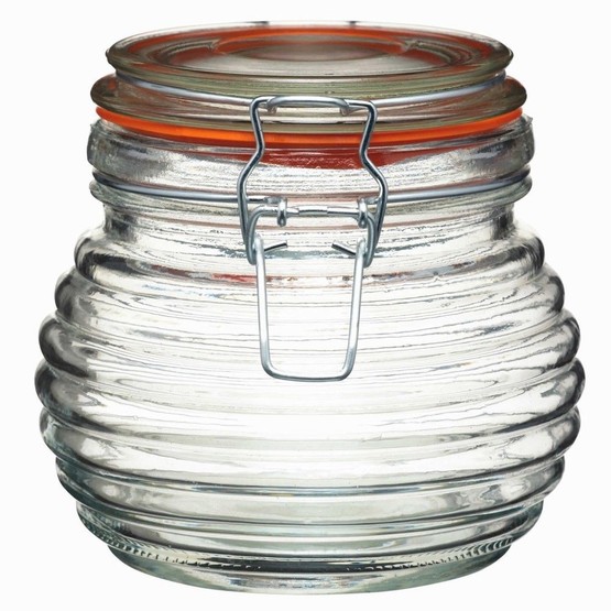 KitchenCraft Home Made Traditional Glass Beehive Honey Pot
