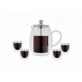 Double Walled Insulated Glass Gift Cafetiere Set