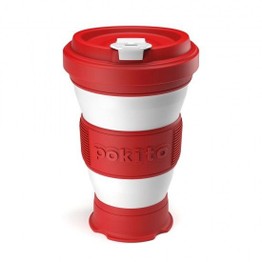 Pokito Pop Up Travel Cup Cherry Red