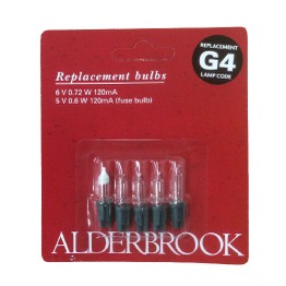 Alderbrook Replacement Spare Christmas Light Bulbs G4