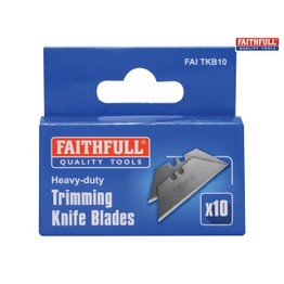 Faithfull Heavy-Duty Trimming Knife Blades (Dispenser 10)