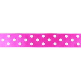 Ribbon Polka Dot Pink 25mm