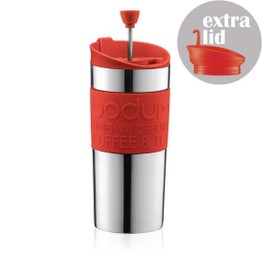 Bodum Travel Press Set One Cup Coffee Maker Red K11067-04
