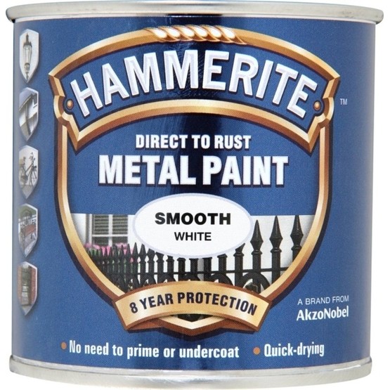 Hammerite Direct to Rust Metal Paint Smooth White