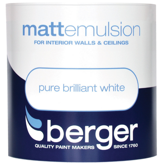Berger Matt Emulsion Pure Brilliant White 1ltr