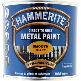 Hammerite Direct to Rust Metal Paint Smooth Yellow
