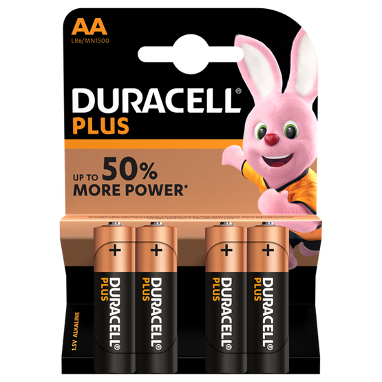 Duracell Plus Power AA Battery Pack of 4