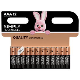 Duracell Simply AAA Battery Pack of 12