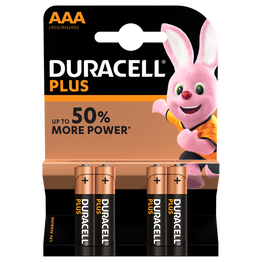 Duracell Plus Power AAA Battery Pack of 4