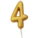 Numeral Moulded Pick Party Candles Gold additional 6
