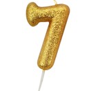 Numeral Moulded Pick Party Candles Gold additional 9